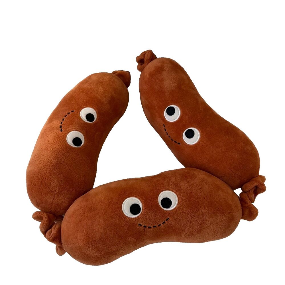 Kidrobot Yummy World Sausage Links Plush Stuffed Toy Brown 33"